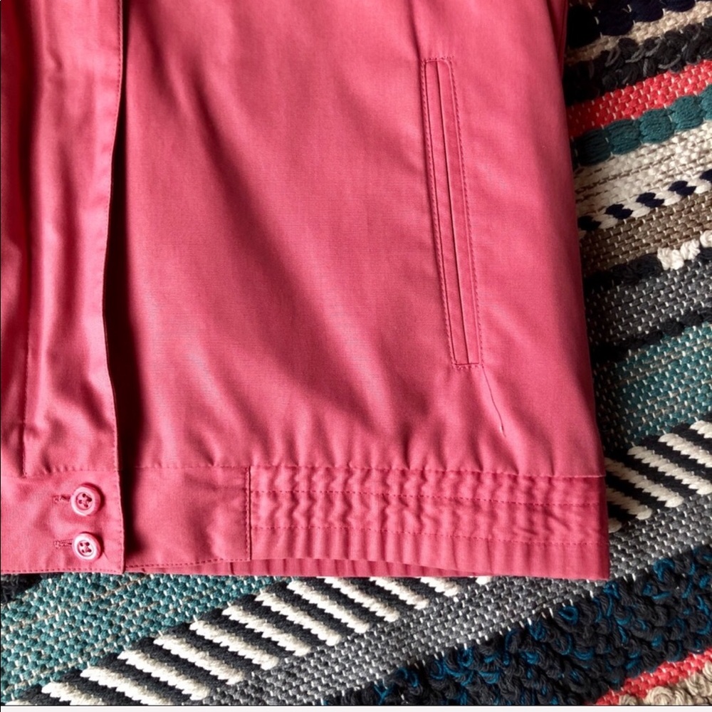 Vintage 80s London Fog Pink Collared Bomber Jacket - Picture 4 of 8